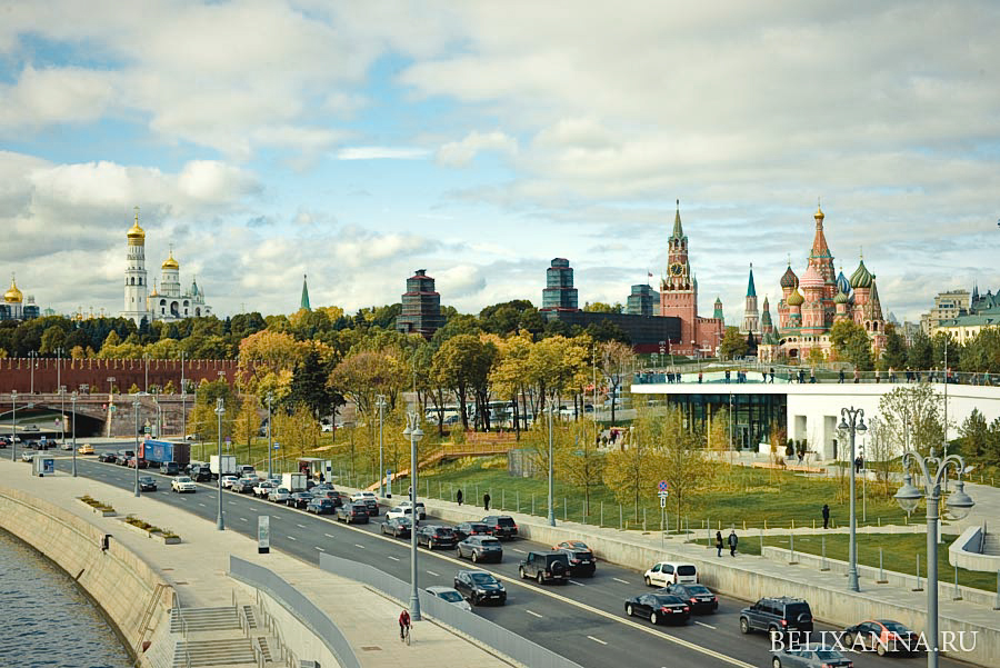 парк Зарядье, Москва, парящий мост